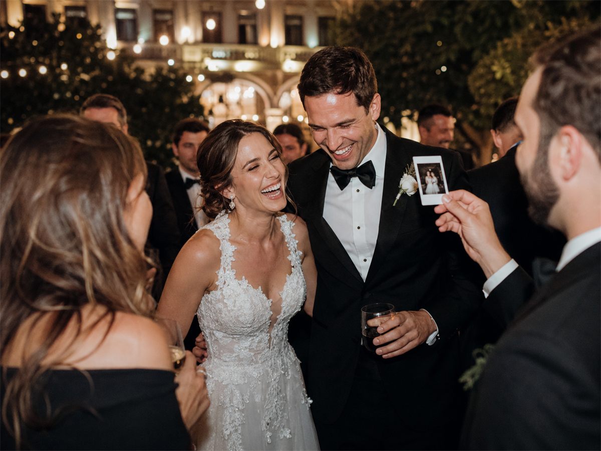 Casamento com fotos reveladas na hora